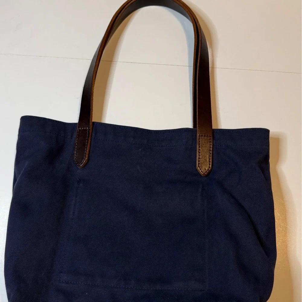 Joshu + Vela Canvas Tote Bag Leather Straps Made in USA San Fran